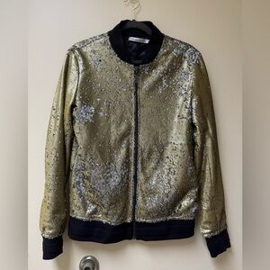 GIOVANNI Testi Gold and Black Sequin jacket🌻